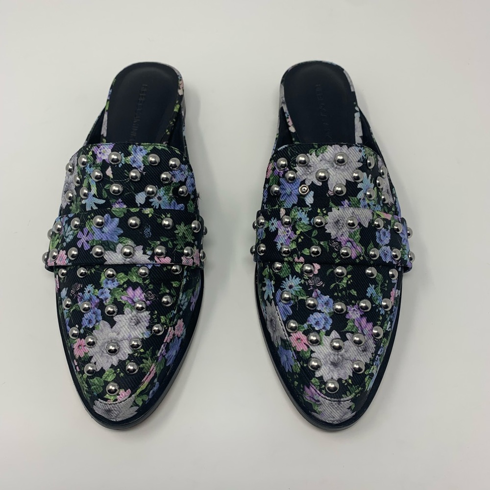 Rebecca Minkoff Milena Floral Studs Slide On Mules Shoes Women Size 7 Preppy - Picture 4 of 14
